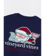 Santa Whale List Long Sleeve Pocket Tee