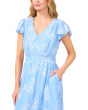 V-Neck Flutter Sleeve Maxi Dress