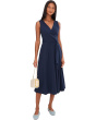 Fit-and-Flare Easy V-Neck Dress
