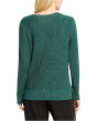 Petite Shimmer Waffle V-neck Sweater