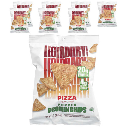 Legendary Foods, протеиновые чипсы, пицца, 7 пачек по 34 г (1,2 унции)