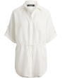 Linen Roll-Tab Sleeve Tunic