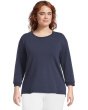 3/4 Sleeve Hi-Lo Tunic with Side Slits