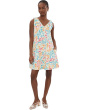 Floral Bow Strap A-Line Dress