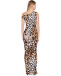 Drop Shoulder Fitted Gown w/ Side Slit