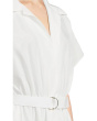 Super Oversized Sleeveless Boyfriend Neck Shirt Flared Dress To Mid-thigh