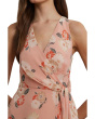 Floral Ruffle-Trim Georgette Gown