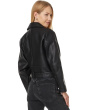 Relaxed Crop Faux Leather Moto Jacket