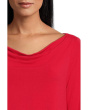 3/4 Sleeve Draped Neck Knit Top