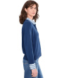 Cardigan with Woven Trims