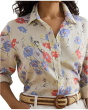 Plus Size Relaxed Fit Floral Linen Shirt