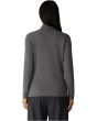 Melange Sheer Knit Turtle Neck Top