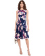 Sleeveless Floral Fit And Flare