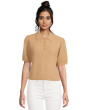 Mixed Stitch Elbow Sleeve Polo