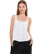 Mavi Button-Front Shirred Cami