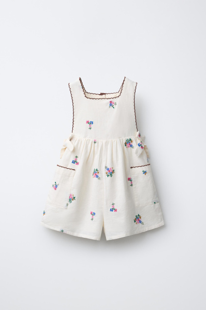 Zara КОРОТКИЙ КОМБИНЕЗОН С ВЫШИВКОЙ 504098446-712-18