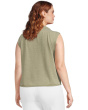 Half Zipped Sleeveless Sweatshirt