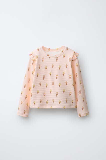 Zara 1-6 ЛЕТ/ КУПАЛЬНАЯ РУБАШКА С ПРИНТОМ МОРОЖЕНОГО 545878062-620-12