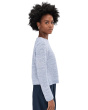 Petite Organic Linen Cotton Slub Crew Neck Sweater