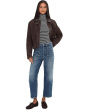 Stripe Coverstitch Turtleneck Drapey Ray