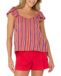 Flutter Sleeve Woven Top With Ties