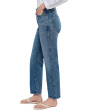 The Petite Longline Straight Jean in Pickett Wash