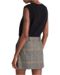 Trouser Mini Skirt - Plain Weave Plaid