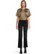 Kennedy Mid-rise Straight Jeans W/ Studs And Cut Hem