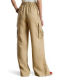 Linen Wide-Leg Cargo Pants