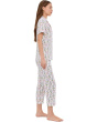 Short Sleeve Cropped Cotton Knit Pajama Set