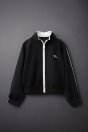 Zara СПОРТИВНАЯ КУРТКА С КОНТРАСТНОЙ ОКАНТОВКОЙ черного цвета