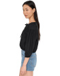 Long Sleeve Dropped Shoulder Bubble Top