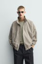 Zara КУРТКА ИЗ ЗАМШИ С РАССЛАБЛЕННОЙ ПОСАДКОЙ 507744692-832-2