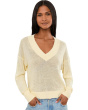 Linen Arline V-neck Pullover- Finer Count