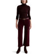 Saige Mid Rise Wide Leg Crop In Winery