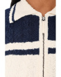 Colorblock Kerry Zip Cotton Boucle Cardigan