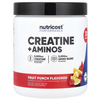 Nutricost, Performance, креатин и аминокислоты, фруктовый пунш, 387 г (13,8 унции)