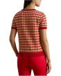 Houndstooth Short Sleeve Sweater