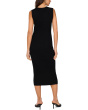 Crew Neck Tank Dress With Embroidery Mesh