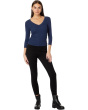 Enid 3/4 Sleeve V-Neck Crop Tee