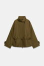 Zara НЕГАБАРИТНАЯ КОЛЛЕКЦИЯ оливкового ЦВЕТА PARKA ZW COLLECTION