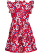 Flutter Sleeve Floral Dress (Toddler/Little Kid/Big Kid)