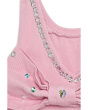 Pink Crystal Heart Denim Bow Dress (Toddler/Little Kid/Big Kid)