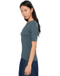 Organic Cotton Stretch Rib Crew Neck Top