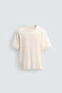 Zara ФУТБОЛКА ИЗ ЛЕГКОГО ХЛОПКОВОГО ТРИКОТАЖА 502267329-251-2