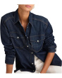 Oversized Western Shirt In Rinse Wash
