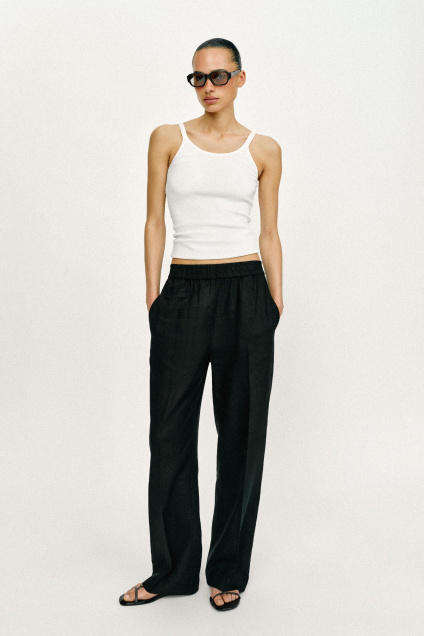 Zara ПРЯМЫЕ БРЮКИ ИЗ ЛЬНА 507744714-800-1