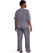 Short Sleeve Notch Collar and Pant PJ Set