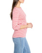 3/4 Sleeve Stripe Boat Tee