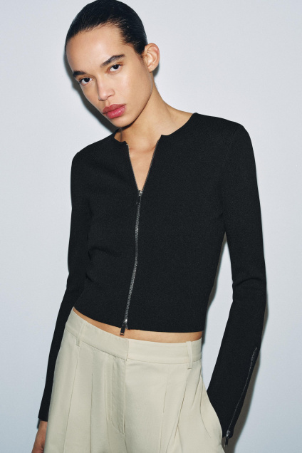 Zara КАРДИГАН НА МОЛНИИ 525244180-800-1
